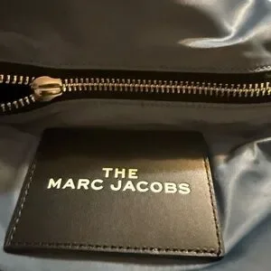 Marc Jacobs Navy Backpack with Silver Accents Marc Jacobs The Medium Biker Backpack | Blue | FARFETCH main image 3